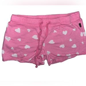 T2love pink white heart shorts